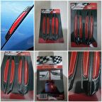 Autoware Reflektörlü Yapışkan Etiket Sticker 4lü Set