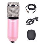 Zhltools Telefon Tablet Için Mikrofon Stüdyo Kalitesinde Ses Kayıt Mikrofonu Profesyonel Bm800 Pembe