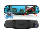 Zhltools Kameralı Dikiz Aynası Geri Görüş Kameralı Park Sensörü 1080P