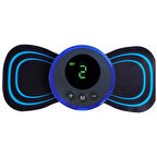 Zhltools 8 Modlu Mini Şarjlı Kelebek LCD Ekran Ems Boyun Omuz Kol Sırt Elektrikli Masaj Bantı Kas Stimülatörü