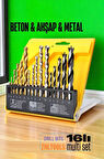 Zhltools Matkap Ucu Seti- Beton Metal Ahşap Matkap Ucu Drill Bits Set 16 lı SET