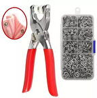 Zhltools 100 adet Paslanmaz Çelik Çıtçıt ve Pense Seti Metal Çıt Çıt Makinesi