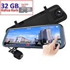 Novatek NT910+32GB Hafıza 10 inç Dokunmatik Dikiz Aynalı Kamera