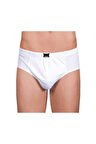 Erkek Beyaz 6'lı Paket Pamuklu Penye Külot 0109