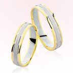 Sarı Beyaz Altın Alyans 6908