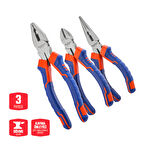 WORKPRO WP201007 200MM/160MM Profesyonel 3’lü Pense Seti 