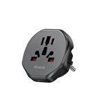 Mcdodo CP-4550 Priz Dönüştürücü Universal Seyahat Adaptörü-Siyah