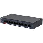 DAHUA CS4010-8GT-110 8 PORT GIGABIT + 2 PORT GIGABIT UPLINK 110W POE CLOUD YÖNETİLEBİLİR METAL KASA SWITCH 