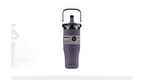 Dodge DB-24584 Çift Kullanım Pipetli/Rahat İçim Mor 1200ml Çelik Matara