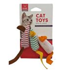 Nunbell 3'lü Kumaş Fare Kedi Oyuncağı 15 cm