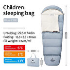 Naturehike C300 UltraLight Pamuklu Uyku Tulumu -13°C ( Çocuk ) MAVİ-Right
