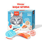 Wanpy Somonlu Kaşık Krema Kedi Ödül Maması 10x16gr