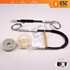 Skoda Octavia 1U İçin Arka Sol Cam Kriko Seti 1U0839461B