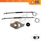 Citroen C Elysee Peugeot 301 için Ön Sol Cam Kriko Set 9674412480