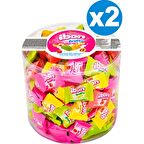 Elvan Ibon Fruity Meyve Aromalı Sütlü Dolgulu Sert Şekerleme 1 kg x 2'li