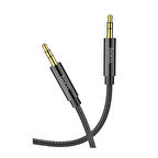 Hoco UPA19 Hasırlı 3.5mm Aux Kablo 2M - Siyah