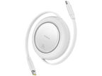 BASEUS Free2 Pull Mini Kablolu USB-C 100W Şarj Kablosu Beyaz