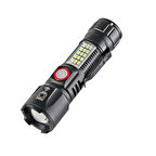 Q-MAX PS-2306C Ultra Güçlü USB Şarjlı Polis El Feneri 1000 Lümen