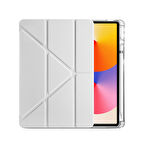 Huawei MatePad SE 11 inç Uyumlu Standlı Uyku Modlu Kalemlikli Trifolding Fuchsia Tablet Kılıfı