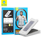 Anti-Dust HD iPhone 16 Pro Max Uyumlu  Ahize ve Ekran Toz Çizik Önleyici Cam Ekran Koruyucu Aparatlı