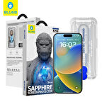 Sapphire iPhone 13 Pro Uyumlu Uygulama Aparatlı 9 MOhs %99.99 Orijinal Safir Ekran Koruyucu