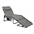 KingCamp Magnolia B10 Hands-Free Premium 7 Kademeli Katlanır Şezlong Grey
