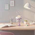 Disney Ufufy Lisanslı Pipetli Bardak Mor – 560 ml Dekoratif Kapaklı Şeffaf ve Hafif PCTG Gövde