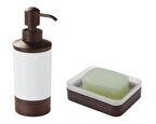 SIVI SABUNLUK SABUNLUK AHSAP KAHVERENGİ 2 Lİ BANYO SETİ,