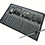 24 adet Parçadan Oluşan Profesyonel Boya Fırça Seti