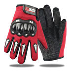 Çocuklar için Tam Korumalı Kırmızı Renkli Scooter Bisiklet Eldiveni