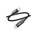 Hoco U125 Benefit Type-C to Type-C 100W PD Şarj Kablosu 1.2M - Siyah