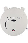 We Bare Bears Lisanslı Kalın Yuvarlak Yastık (5cm) - Kutup Ayısı
