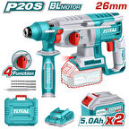 Total Li-Ion Akülü Kırıcı Delici Matkap 2x5 Ah Çift Akü TRHLI2022875