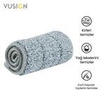 Mikrofiber Paspas Bezi 32x11 cm Gri – Düz Mop Uyumlu Ultra İnce Elyaf Temizlik Bezi