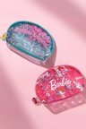 Barbie Lisanslı Kayan Yıldız Detaylı Şeffaf ve Sulu Kozmetik Çantası 21 cm
