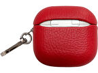 PIILI Airpods 4.Nesil Leather Case Kulaklık Kılıfı Kırmızı