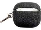 PIILI Airpods 4.Nesil Kumaş Case Kulaklık Kılıfı Siyah