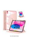 iPad Air 13 2025 M3 Çip Uyumlu 360° Dönebilen Yatay Dikey Standlı Fuchsia Pino Tablet Kılıfı