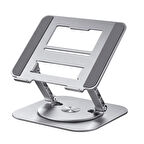 Coofbe Yükseklik Ayarlı 360 Döner Alüminyum Laptop Standı Laptop Sehpası Açı Yükseklik Ayarlı Kaymaz Padli