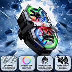 Coofbe Yarı İletken Soğutmalı Çift Fanlı Telefon Soğutucu Soğutma Radyatörü Tüm Telefonlara Uyumlu