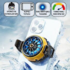 Coofbe 5500 RPM Turbo Fan Işıklı Klipsli Buz Etkili Telefon Soğutucu Radyatör Tüm Telefonlara Uyumlu