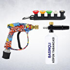 Coofbe Karcher K Serisi İle Uyumlu 5 Nozzle Set Basınçlı Araç Yıkama Tabancası Seti Basınçlı Yıkama Makinesi Bear