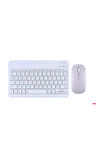 Bluetooth Slim Klavye +Mouse Android İOS,Windows,TV ve Tablet Telefon Uumlu Şarjlı Klavye Mouse Set