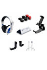 12'li Playstation 5 Kablo Stand Şarj Kulaklık Askı Analog Set