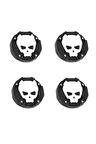 3D Skull PS5/PS4/PS3/Xbox One/One X/One S/Series X/Series S 3D Analog silikon Koruyucu -4 Adet