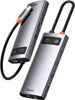 Baseus Metal Gleam Series 6in1 Type-C HUB Adaptör Çoklayıcı GRİ