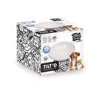 M-Pets Urban Style Seramik Kedi Mama ve Su Kabı Siyah Beyaz 150 Ml 10,5x10,6x8 Cm 