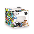 M-Pets Urban Style Seramik Kedi Mama ve Su Kabı Color Mix 250 Ml 12x12,5x9,5 Cm 