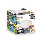 M-Pets Urban Style Seramik Kedi Mama ve Su Kabı Color Mix 350 Ml 14,5x14,5x11,5  Cm 