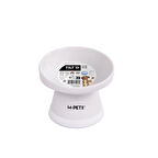 M-Pets Tiltd Seramik Kedi ve Köpek Mama ve Su Kabı 150ml (Beyaz)